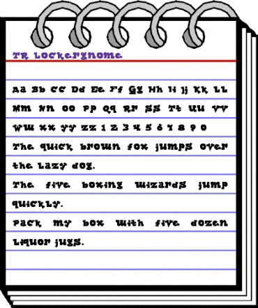 TR Lockergnome Regular animated font preview