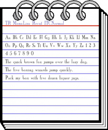 TR MonaLisa Recut ITCNormal animated font preview