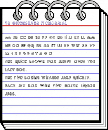 TR Quicksilver ITCNormal animated font preview