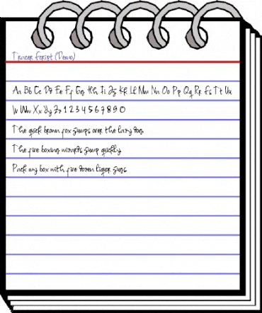 Tracer Script (Demo) Regular animated font preview