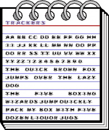 Trackers Regular animated font preview