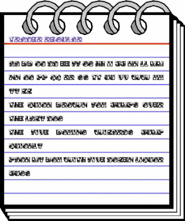 Trader Regular animated font preview