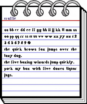 Traffic Regular animated font preview