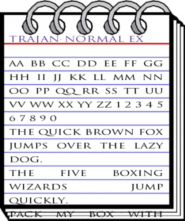 Trajan-Normal Ex Regular animated font preview