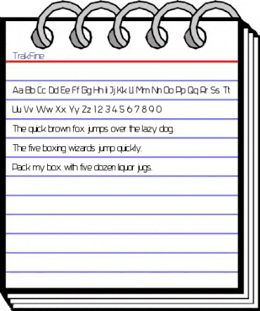 Trak Regular animated font preview