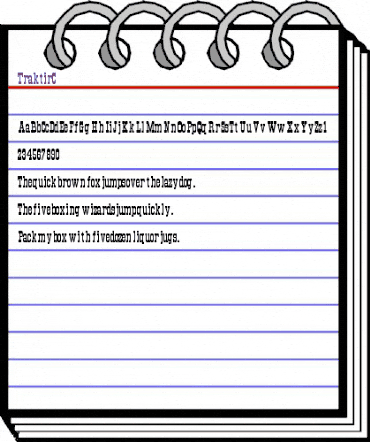 TraktirC Regular animated font preview