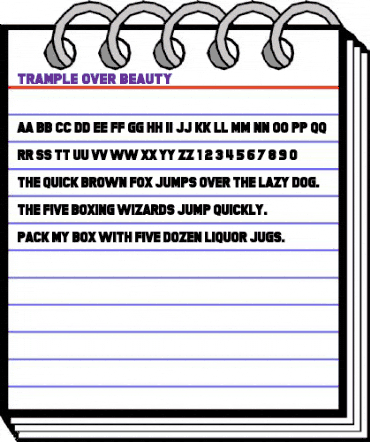 Trample Over Beauty Regular animated font preview