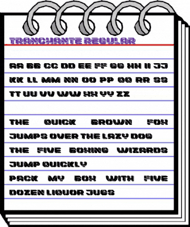 Tranchante Regular animated font preview