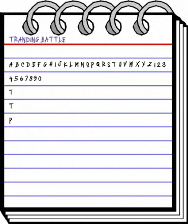 TRANDING BATTLE Regular animated font preview