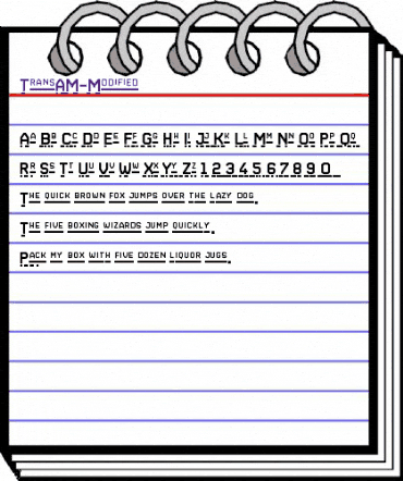 TransAM-Modified Regular animated font preview