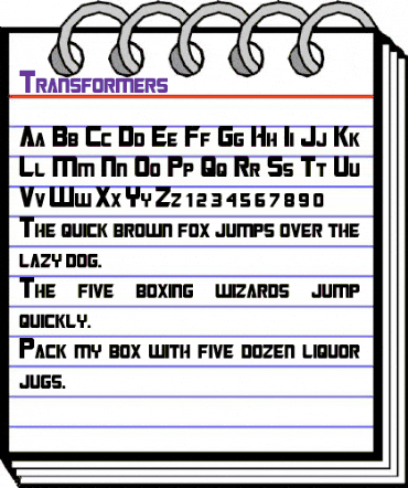Transformers Regular animated font preview