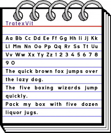 TratexVit Regular animated font preview