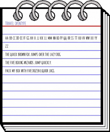 Travel Regular animated font preview