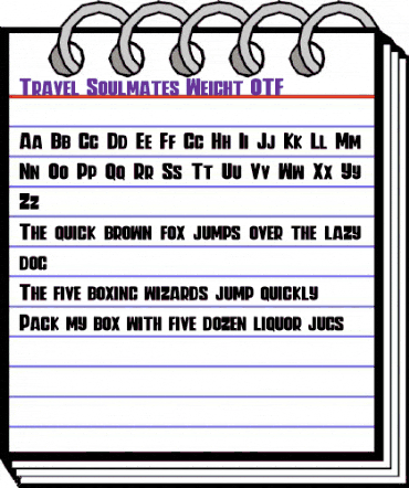 Travel Soulmates Weight Regular animated font preview