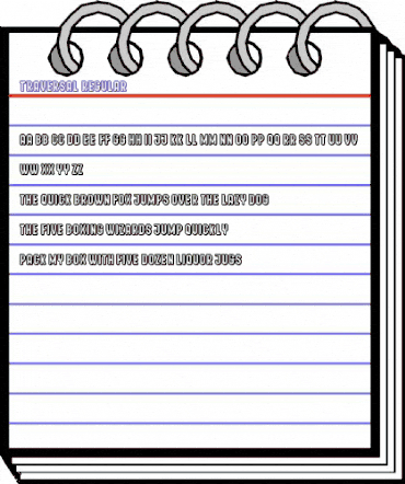 Traversal Regular animated font preview