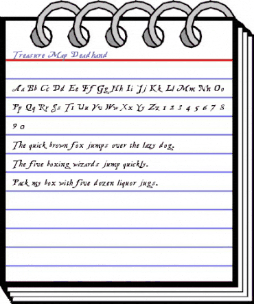 Treasure Map Deadhand Regular animated font preview