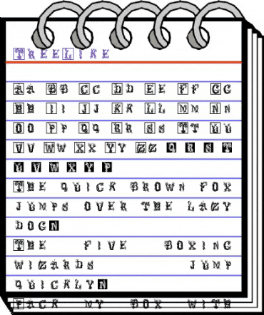 TreeLike Regular animated font preview