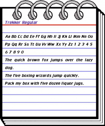 Trekker normal animated font preview