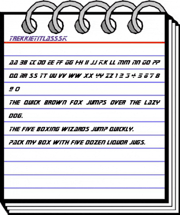 TrekkieTitlasSSK Regular animated font preview