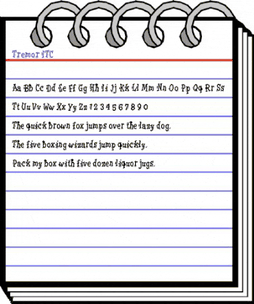 Tremor ITC Light animated font preview