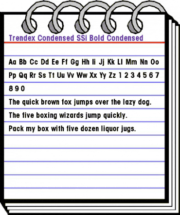 Trendex Condensed SSi Bold Condensed animated font preview Trendex Condensed SSi Bold Condensed animated font preview