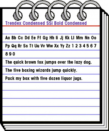 Trendex Condensed SSi Bold Condensed animated font preview