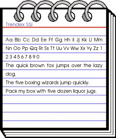 Trendex SSi Regular animated font preview