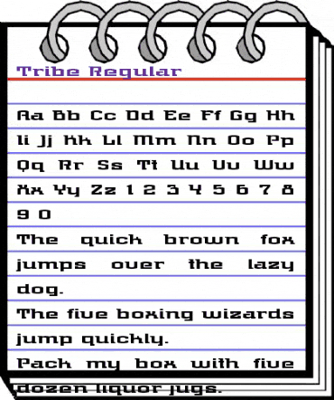 Tribe Regular animated font preview