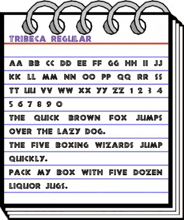 Tribeca Regular animated font preview