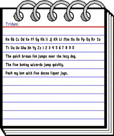 Trident Regular animated font preview