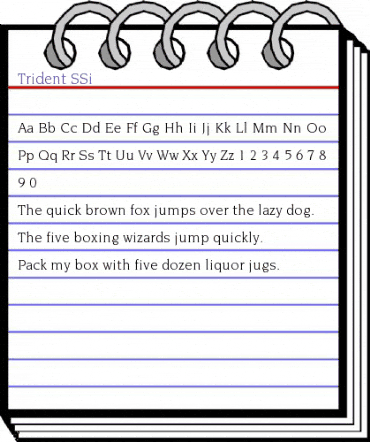 Trident SSi Regular animated font preview
