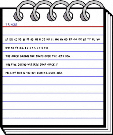 Trincha Regular animated font preview