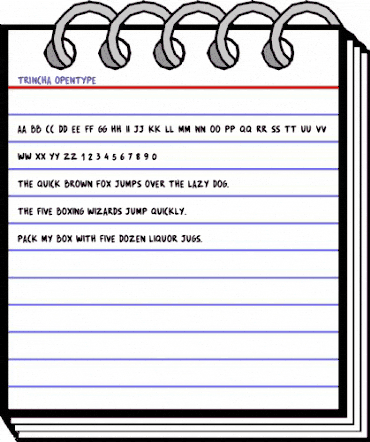Trincha Regular animated font preview