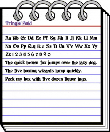 Tringle Bold animated font preview