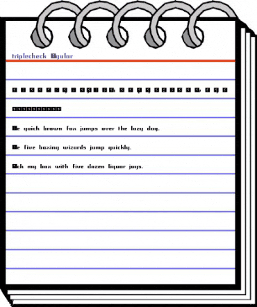 triplecheck Regular animated font preview