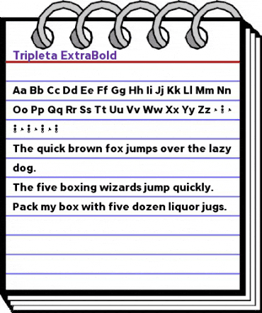 Tripleta ExtraBold animated font preview