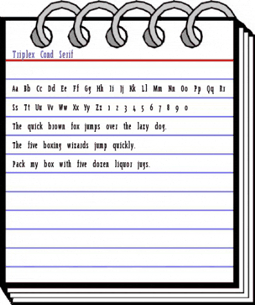 Triplex Cond Serif Regular animated font preview Triplex Cond Serif Regular animated font preview