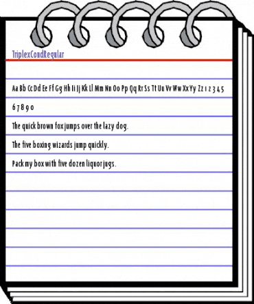 TriplexCondRegular Regular animated font preview
