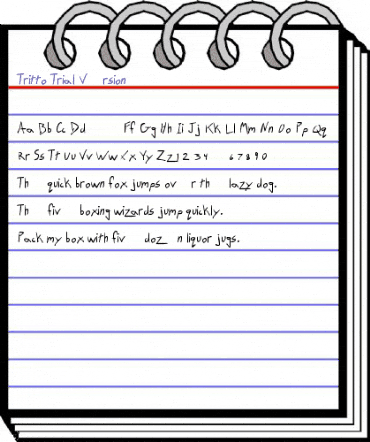 Tritto Trial Version animated font preview