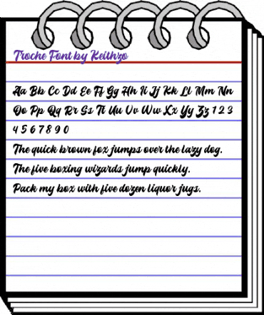 Troche Regular animated font preview