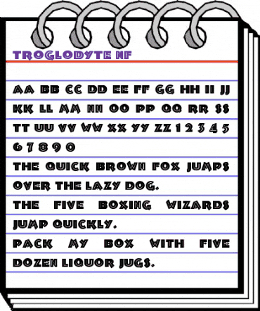 Troglodyte NF Regular animated font preview