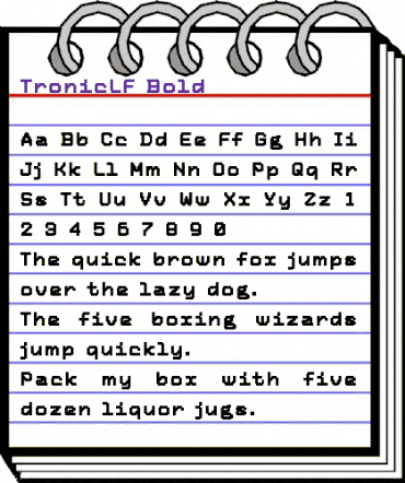 TronicLF-Bold Regular animated font preview
