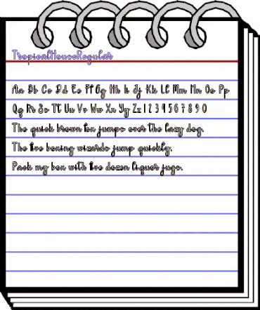 Tropical House Regular animated font preview