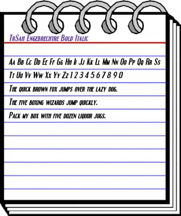 TrSah Engebrechtre Bold Italic animated font preview TrSah Engebrechtre Bold Italic animated font preview