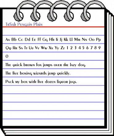 TrSah Penguin Plain animated font preview