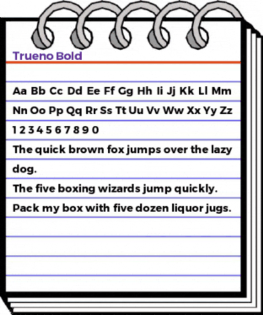 Trueno Bd animated font preview