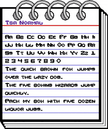 Tsa Normal animated font preview