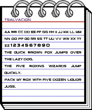 TSalvacion Regular animated font preview
