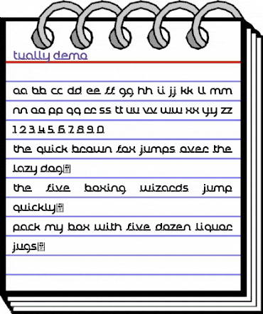 Tually Demo Regular animated font preview