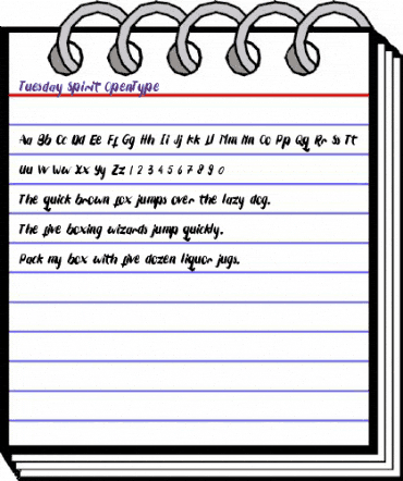 Tuesday_Spirit Regular animated font preview Tuesday_Spirit Regular animated font preview